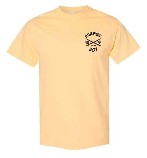 Yellow cross board t-shirt